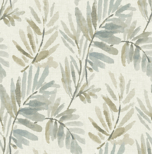 York Wallcoverings A-Street Prints Serenade Aqua Ferns Wallpaper Botanical Farmhouse Aqua  Wallpaper - 4177-27740
