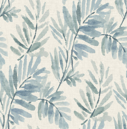 York Wallcoverings A-Street Prints Serenade Blue Ferns Wallpaper Botanical Farmhouse Blue  Wallpaper - 4177-27743