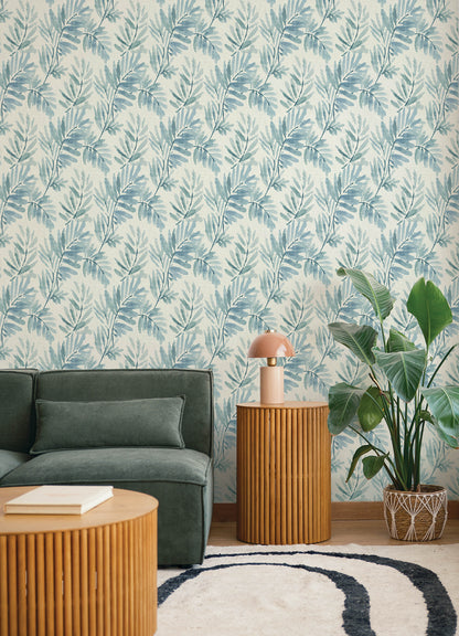 York Wallcoverings A-Street Prints Serenade Blue Ferns Wallpaper Botanical Farmhouse Blue  Wallpaper - 4177-27743