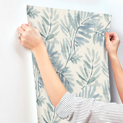 York Wallcoverings A-Street Prints Serenade Blue Ferns Wallpaper Botanical Farmhouse Blue  Wallpaper - 4177-27743