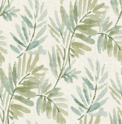 York Wallcoverings A-Street Prints Serenade Sea Green Ferns Wallpaper Botanical Farmhouse Sea Green  Wallpaper - 4177-27744