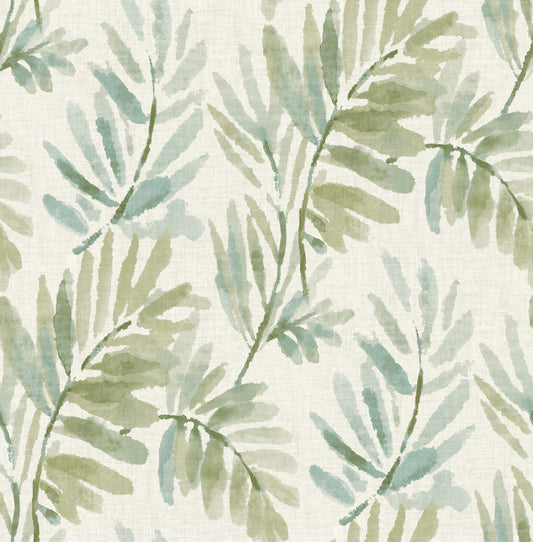 York Wallcoverings A-Street Prints Serenade Sea Green Ferns Wallpaper Botanical Farmhouse Sea Green  Wallpaper - 4177-27744