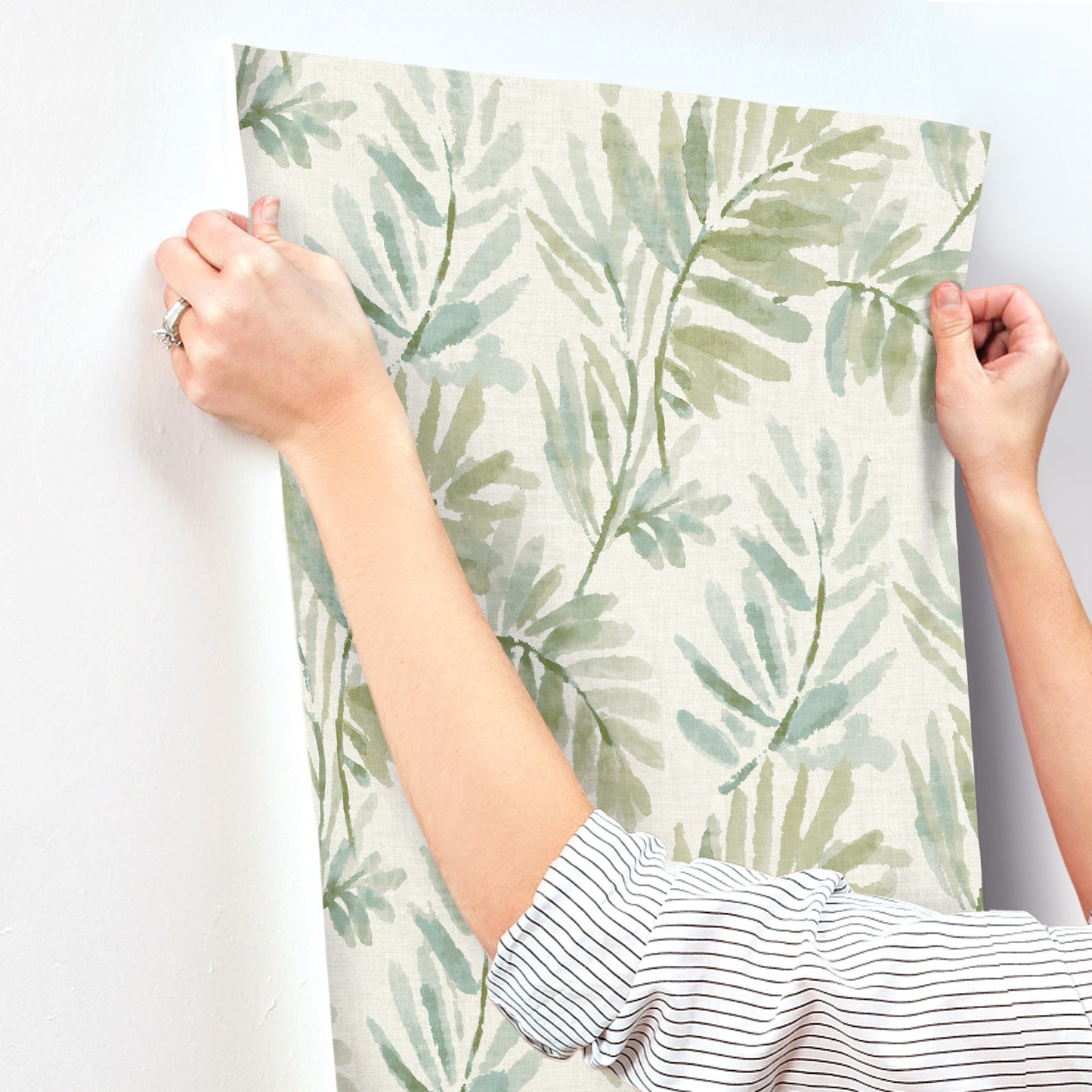 York Wallcoverings A-Street Prints Serenade Sea Green Ferns Wallpaper Botanical Farmhouse Sea Green  Wallpaper - 4177-27744