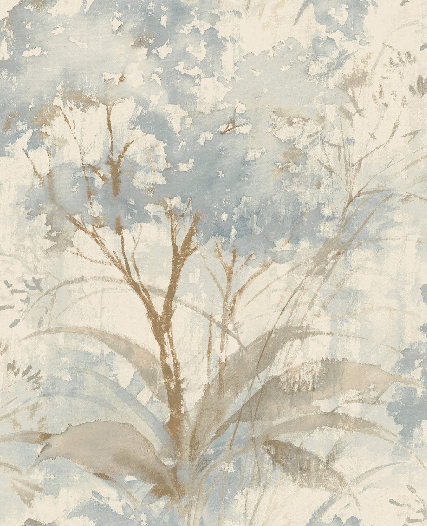 York Wallcoverings A-Street Prints Mistwood Blue Forest Wallpaper Botanical Modern Blue  Wallpaper - 4177-27749
