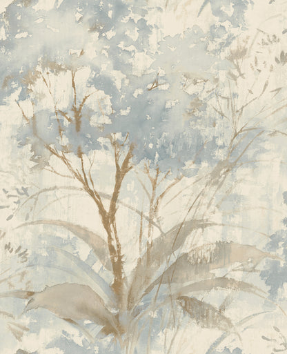 York Wallcoverings A-Street Prints Mistwood Blue Forest Wallpaper Botanical Modern Blue  Wallpaper - 4177-27749