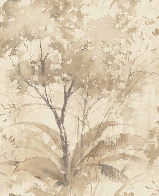 York Wallcoverings A-Street Prints Mistwood Coffee Forest Wallpaper Botanical Modern Coffee  Wallpaper - 4177-27750