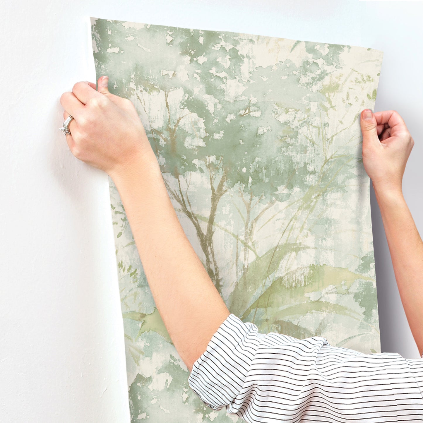 York Wallcoverings A-Street Prints Mistwood Green Forest Wallpaper Botanical Modern Green  Wallpaper - 4177-27751