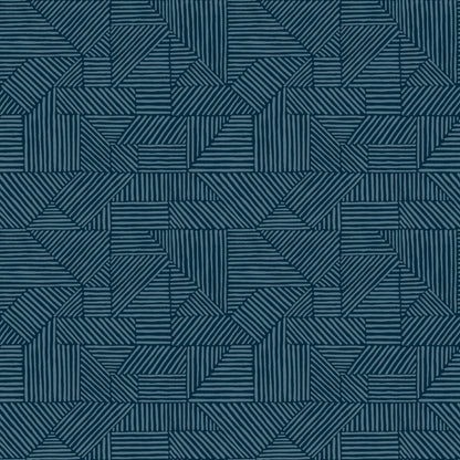York Wallcoverings A-Street Prints Crescendo Dark Blue Block Geometric Wallpaper Graphics Modern Dark Blue  Wallpaper - 4177-83301