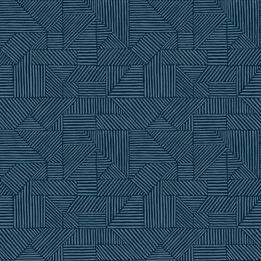 York Wallcoverings A-Street Prints Crescendo Dark Blue Block Geometric Wallpaper Graphics Modern Dark Blue  Wallpaper - 4177-83301