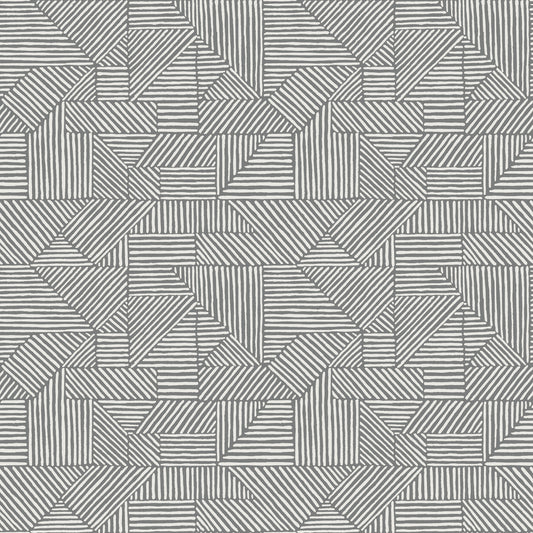 York Wallcoverings A-Street Prints Crescendo Dark Grey Block Geometric Wallpaper Graphics Modern Dark Grey  Wallpaper - 4177-83302