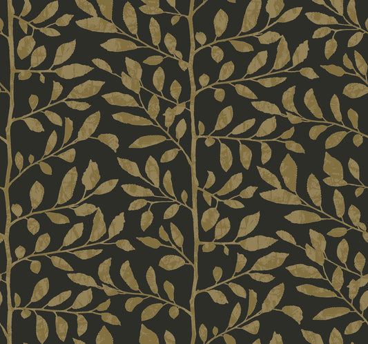 York Wallcoverings A-Street Prints Sagecrest Black Sapling Wallpaper Botanical Modern Black  Wallpaper - 4177-83306