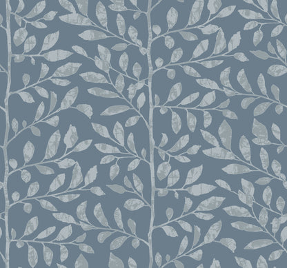 York Wallcoverings A-Street Prints Sagecrest Blue Sapling Wallpaper Botanical Modern Blue  Wallpaper - 4177-83309