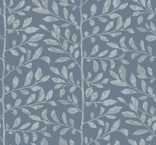 York Wallcoverings A-Street Prints Sagecrest Blue Sapling Wallpaper Botanical Modern Blue  Wallpaper - 4177-83309