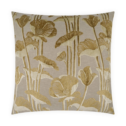 D.V. KAP HOME   24" x 24" Vanity Pillow - Saffron Floral    - 4177-S-2424