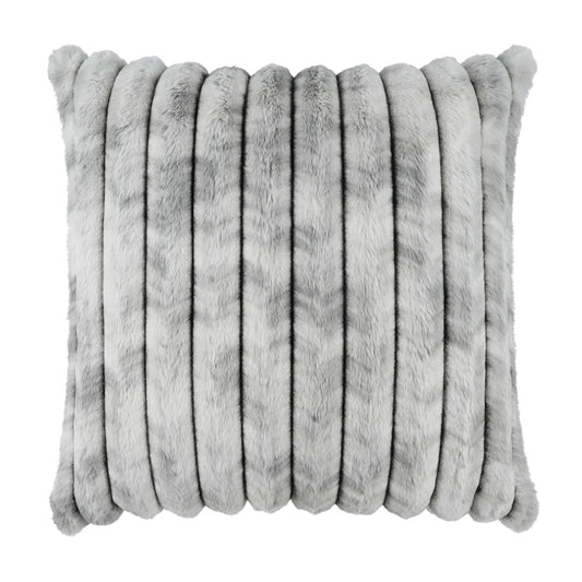 D.V. KAP HOME   24" x 24" Summit Pillow - Grey Faux Fur    - 4178-G-2424