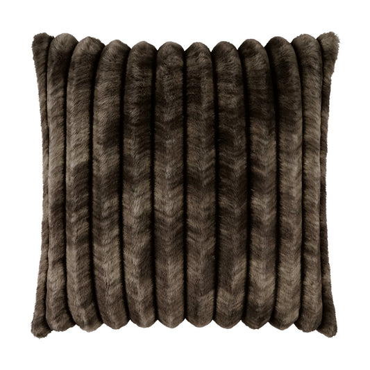 D.V. KAP HOME   24" x 24" Summit Pillow - Mocha Faux Fur    - 4178-M-2424