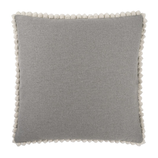 D.V. KAP HOME   24" x 24" Pom Chic Pillow - Grey Solid, Faux Fur    - 4179-G-2424