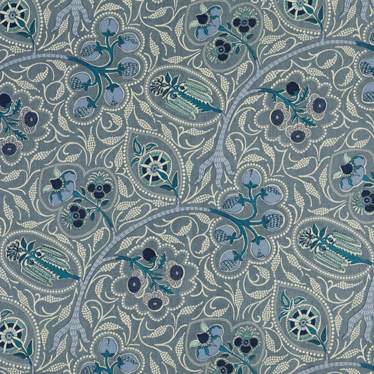 SCHUMACHER  RAOUL TEXTILES INDIRA PRINTS PRINTS INDIGO   - 417N59