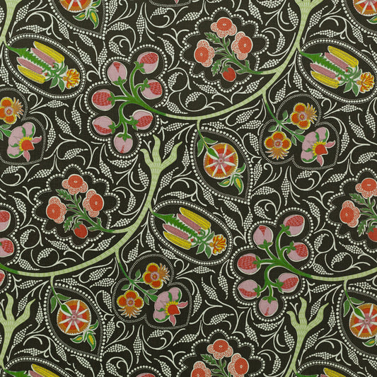 SCHUMACHER  RAOUL TEXTILES INDIRA PRINTS PRINTS EBONY   - 417V91