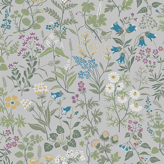 SCHUMACHER  Borastapeter FLORA   GREY   - 4182