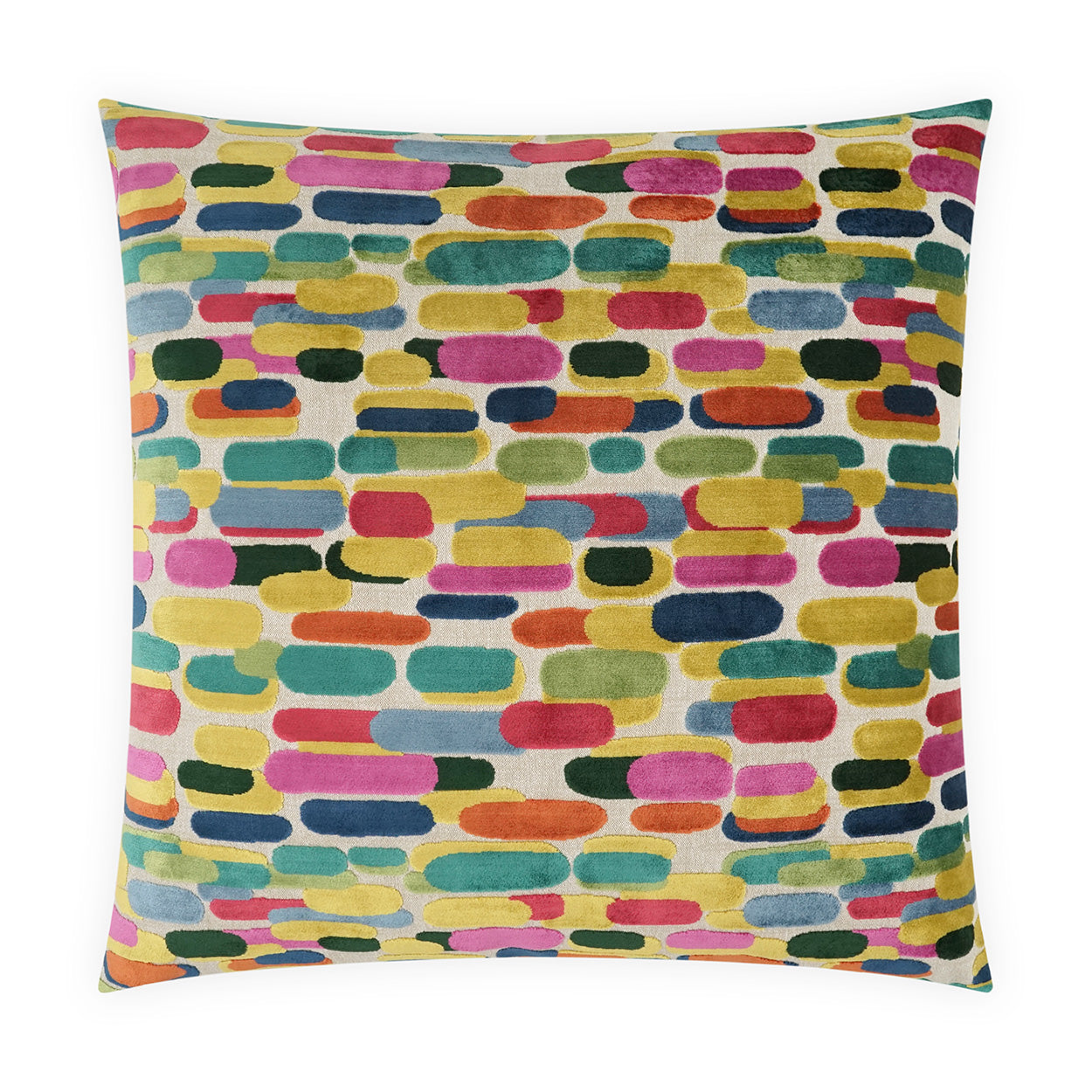 D.V. KAP HOME   24" x 24" Capsules Pillow - Carnival Circular - Dots, Abstract    - 4183-C-2424