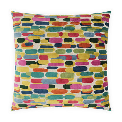 D.V. KAP HOME   24" x 24" Capsules Pillow - Carnival Circular - Dots, Abstract    - 4183-C-2424