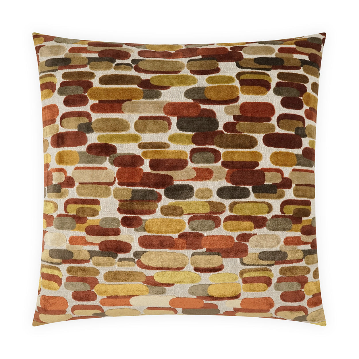 D.V. KAP HOME   24" x 24" Capsules Pillow - Turmeric Circular - Dots, Abstract    - 4183-T-2424