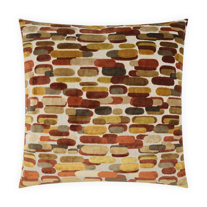 D.V. KAP HOME   24" x 24" Capsules Pillow - Turmeric Circular - Dots, Abstract    - 4183-T-2424