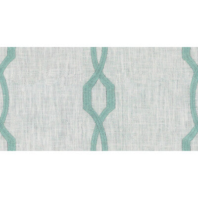 KRAVET DESIGN EMBROIDERY GEOMETRIC LIGHT BLUE,IVORY,   - 4187.15.0