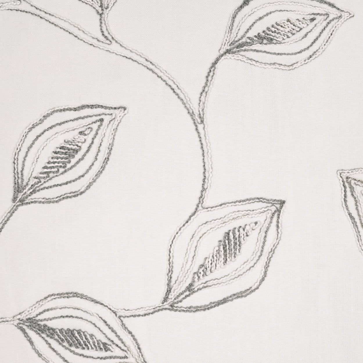 D.V. KAP HOME 4190-YARD Riley Fabric Textured, Floral, Transitional  Ivory, Grey   - Riley