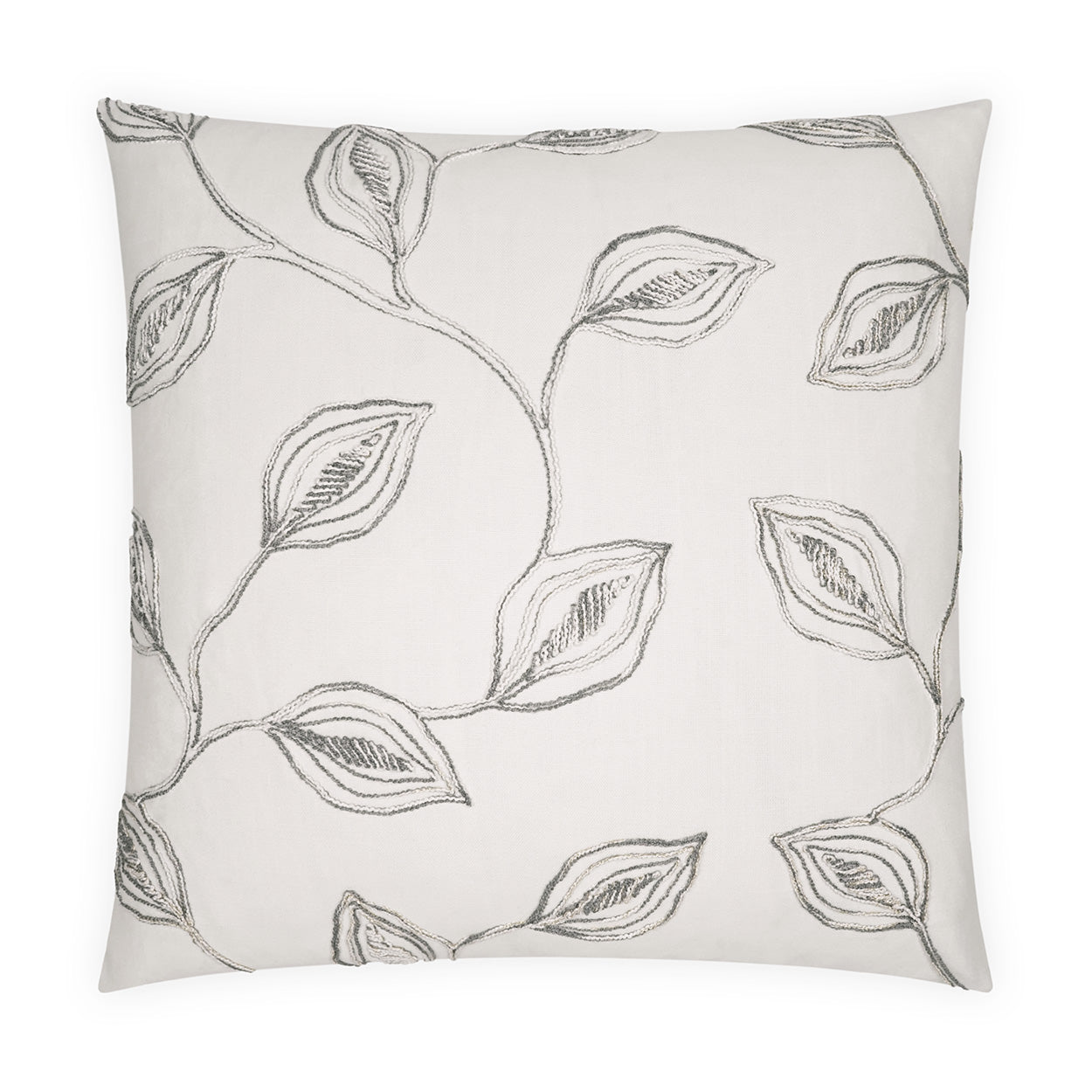 D.V. KAP HOME   24" x 24" Riley Pillow Textured, Floral, Transitional    - 4190-2424