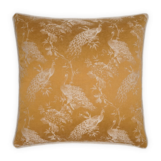 D.V. KAP HOME   24" x 24" Rococo Pillow - Gold Traditional, Novelty, Animal    - 4191-G-2424