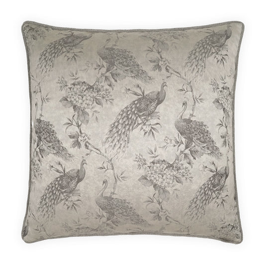 D.V. KAP HOME   24" x 24" Rococo Pillow - Smoke Traditional, Novelty, Animal    - 4191-S-2424