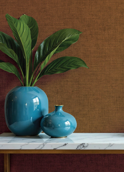 York Wallcoverings A-Street Prints Alba Copper Open Weave Wallpaper Graphics Transitional Copper  Wallpaper - 4193-7409