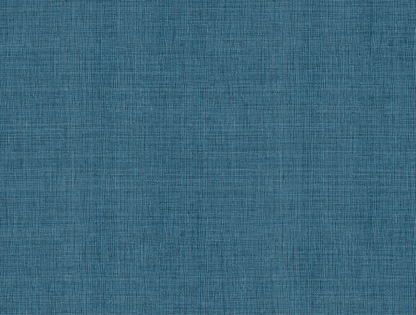 Teal-blue linen-look fabric texture with a fine crosshatch weave, fabric swatch.