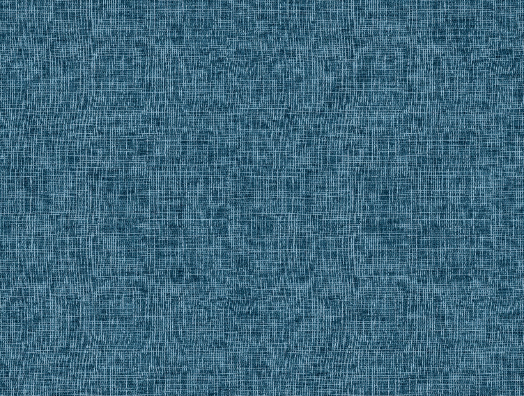 Teal-blue linen-look fabric texture with a fine crosshatch weave, fabric swatch.