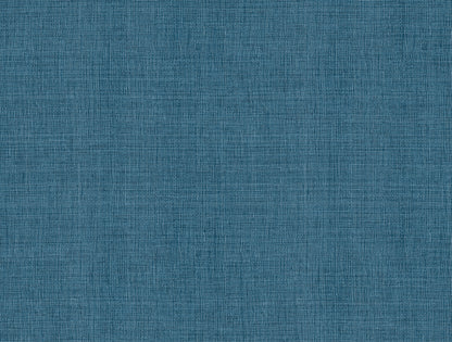 Teal-blue linen-look fabric texture with a fine crosshatch weave, fabric swatch.