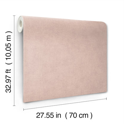 York Wallcoverings A-Street Prints Nuovo Rose Faux Linen Wallpaper Graphics Transitional Rose  Wallpaper - 4193-7426