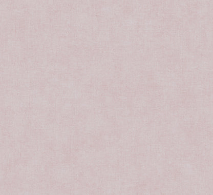 Soft lavender faux-linen wallpaper with a subtle woven texture.