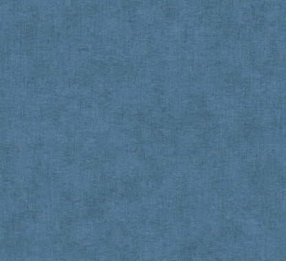 Blue linen-look fabric swatch with subtle texture.