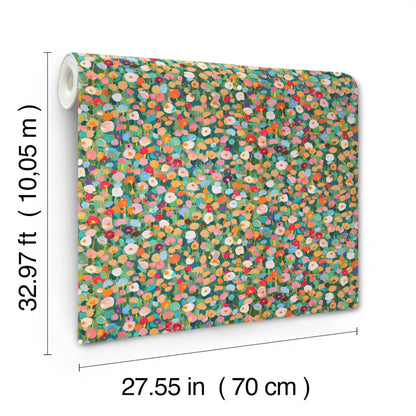 York Wallcoverings A-Street Prints Prato Green Petite Floral Wallpaper Abstract Modern Green  Wallpaper - 4193-7441