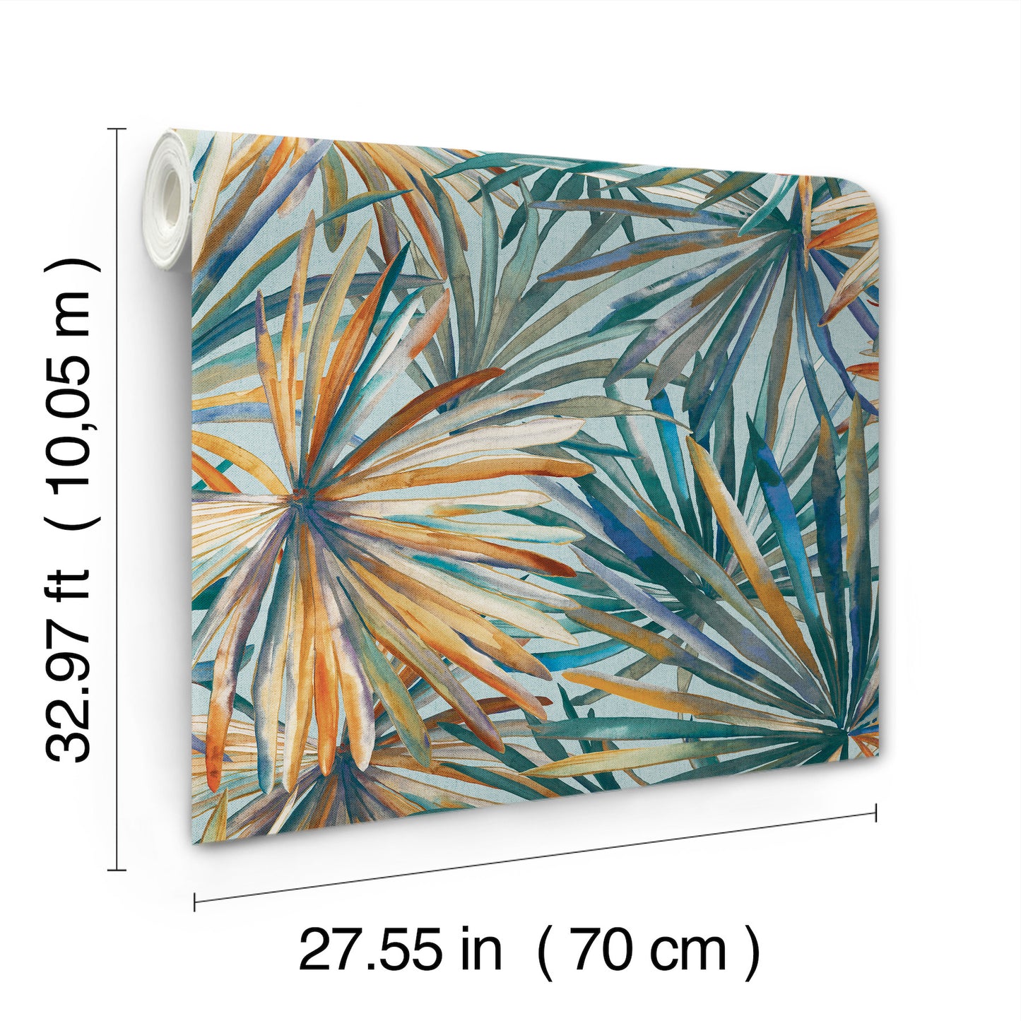 York Wallcoverings A-Street Prints Corifa Sea Green Palm Leaf Wallpaper Botanical Tropical Sea Green  Wallpaper - 4193-7451