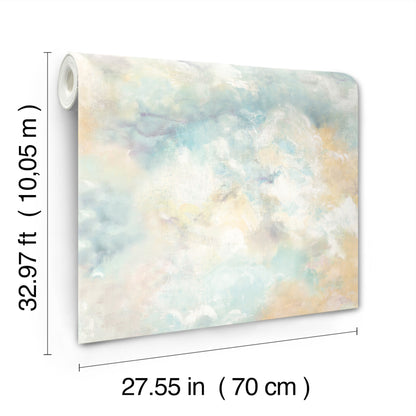 York Wallcoverings A-Street Prints Aria Aquamarine Abstract Wallpaper Abstract Bohemian Aquamarine  Wallpaper - 4193-7462