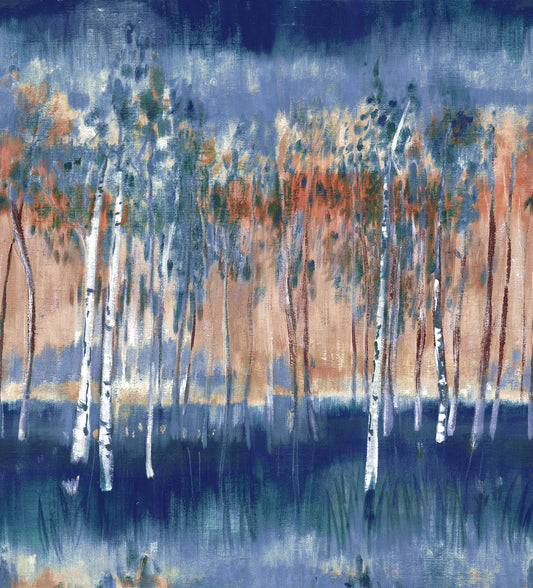 York Wallcoverings A-Street Prints Primavera Dark Blue Wall Mural Nature Abstract Dark Blue  Wallpaper - 4193-7472M