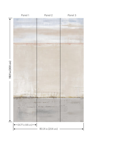 York Wallcoverings A-Street Prints Brezza Cream Wall Mural Graphics Abstract Cream  Wallpaper - 4193-7480M