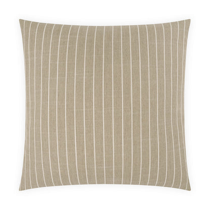 D.V. KAP HOME   24" x 24" Butler Pillow - Natural Stripes, Traditional, Farmhouse    - 4195-N-2424