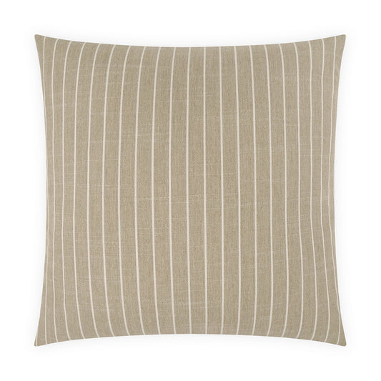 D.V. KAP HOME   24" x 24" Butler Pillow - Natural Stripes, Traditional, Farmhouse    - 4195-N-2424