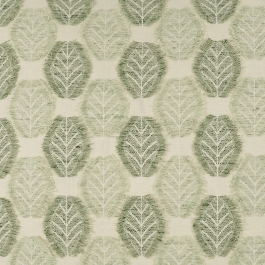 D.V. KAP HOME 4196-YARD Leafalong Fabric Floral, Transitional, Textured  Green   - Leafalong
