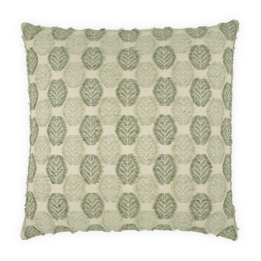 D.V. KAP HOME   24" x 24" Leafalong Pillow Floral, Transitional, Textured    - 4196-2424