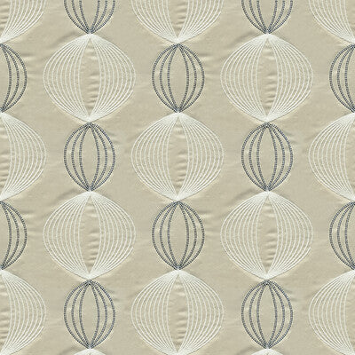 KRAVET DESIGN EMBROIDERY GEOMETRIC BEIGE,SILVER,METALLIC   - 4196.1611.0